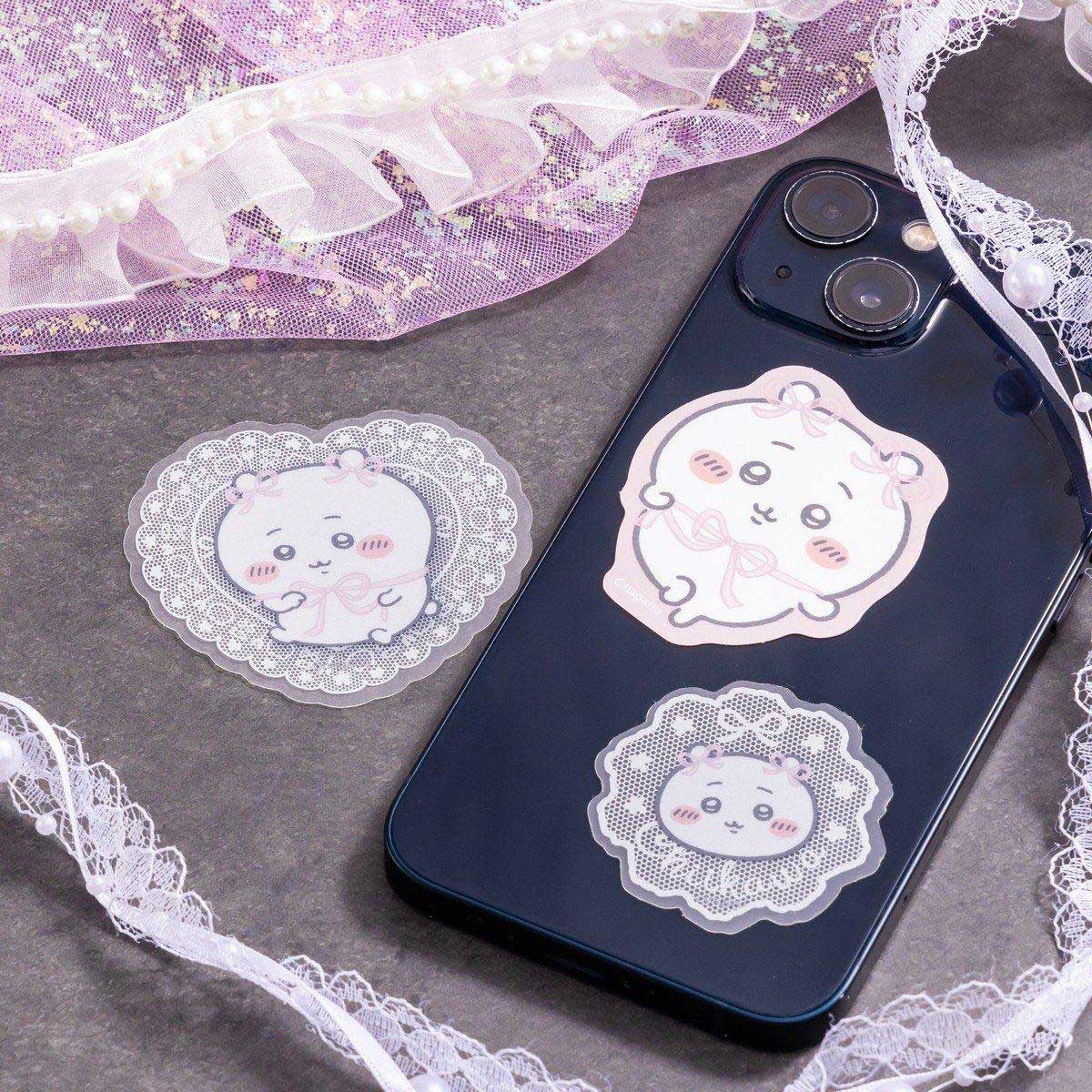ちいかわ Go!HARAJUKU スマホに貼れるサイズの3枚セットステッカー（リボン ちいかわ） - Image 2