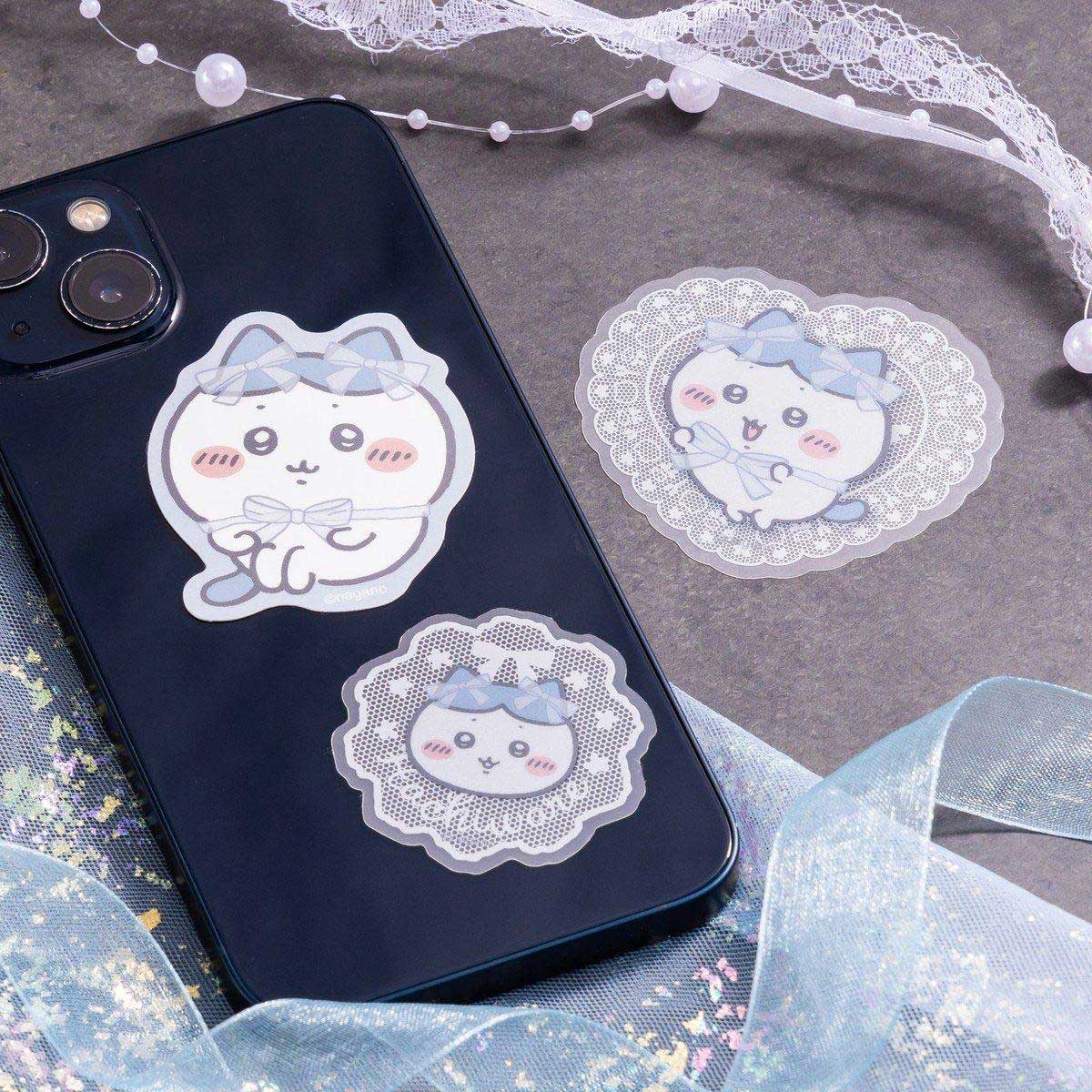 ちいかわ Go!HARAJUKU スマホに貼れるサイズの3枚セットステッカー(リボン ハチワレ) - Image 2