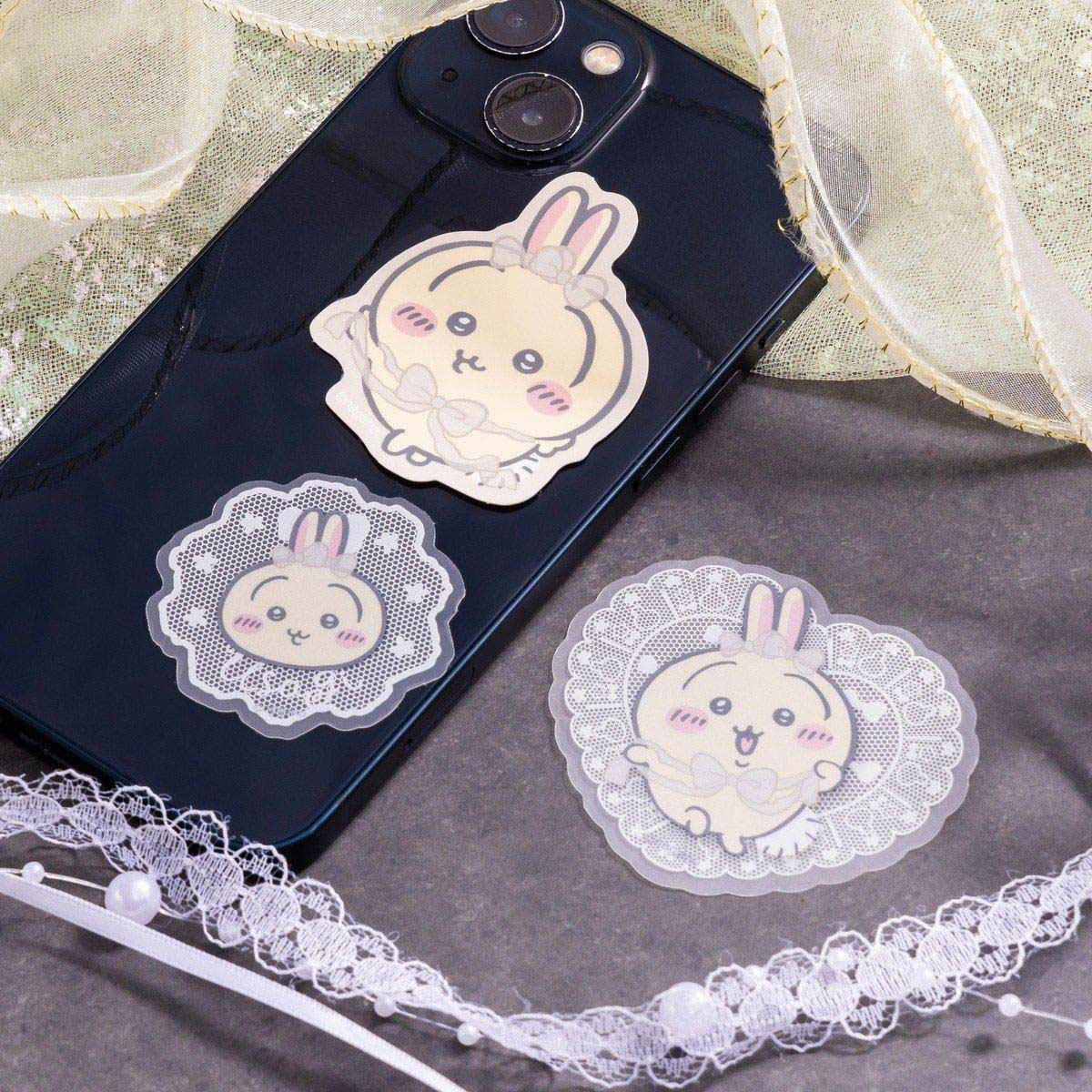 ちいかわ Go!HARAJUKU スマホに貼れるサイズの3枚セットステッカー（リボン うさぎ） - Image 2