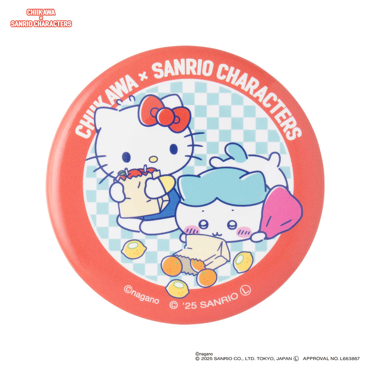 ちいかわ×サンリオキャラクターズ トレーディングスーパーマーケットな缶バッジ（全6種） - Image 5