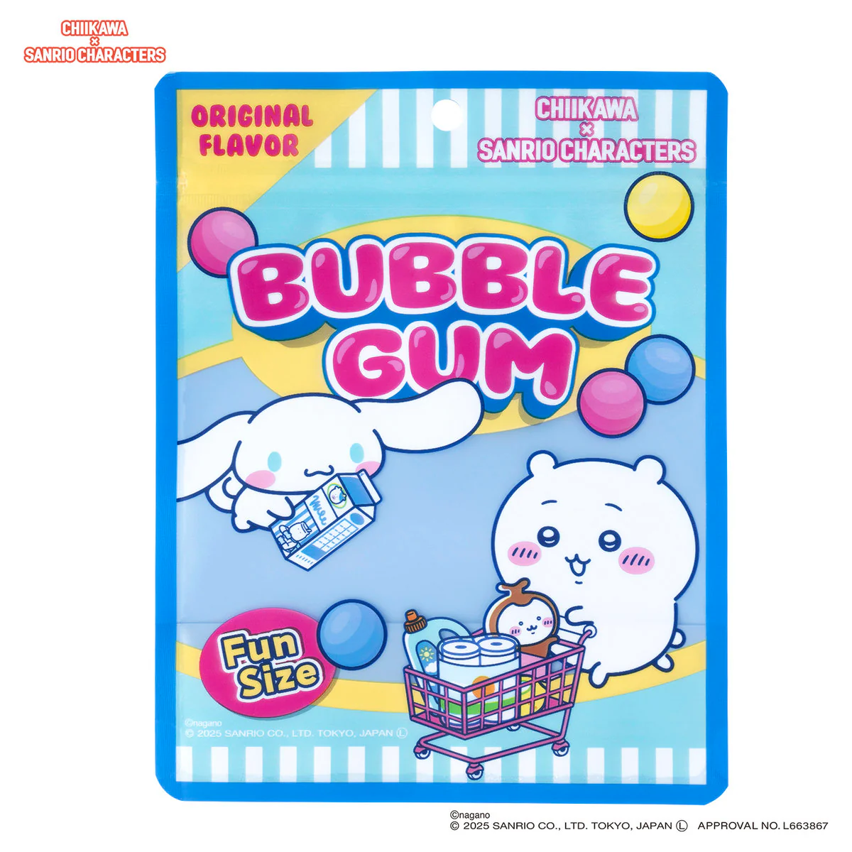 ちいかわ×サンリオキャラクターズ スーパーマーケットなジッパーバッグ 5枚入（ちいかわとシナモロール） - Image 4