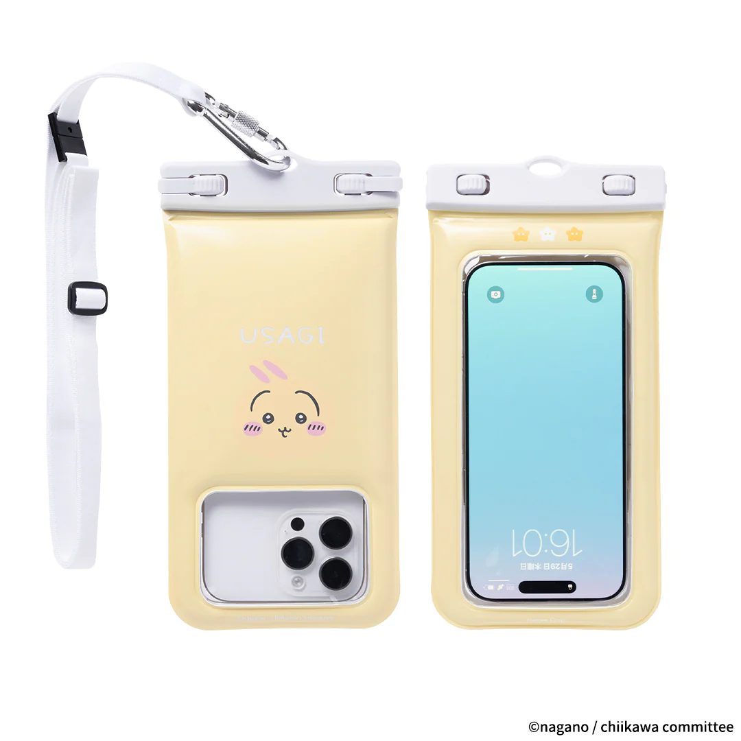 ちいかわ DIVAID フローティング防水ケース ショルダーストラップ付き（うさぎ・フェイス） - Image 4