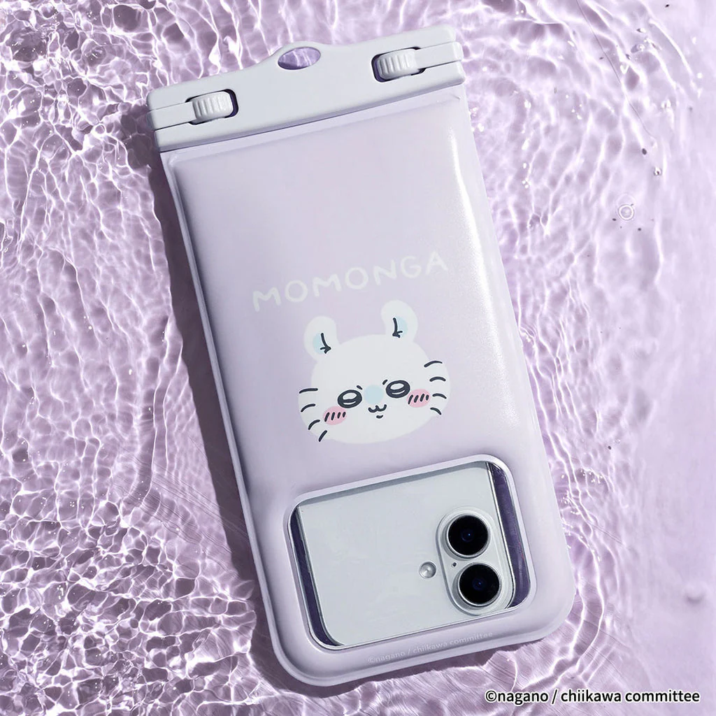 ちいかわ DIVAID フローティング防水ケース ショルダーストラップ付き（モモンガ・フェイス） - Image 3