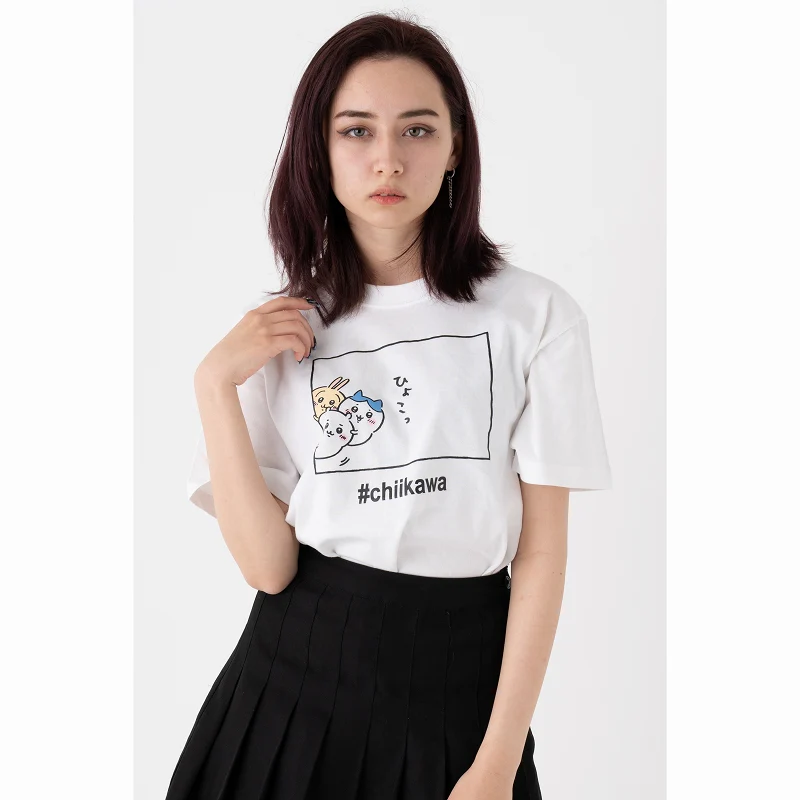 ちいかわ ひょこっ Tシャツ ホワイト - Image 4