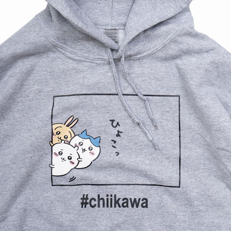 ちいかわ ひょこっ P/Oパーカ 杢グレー - Image 4