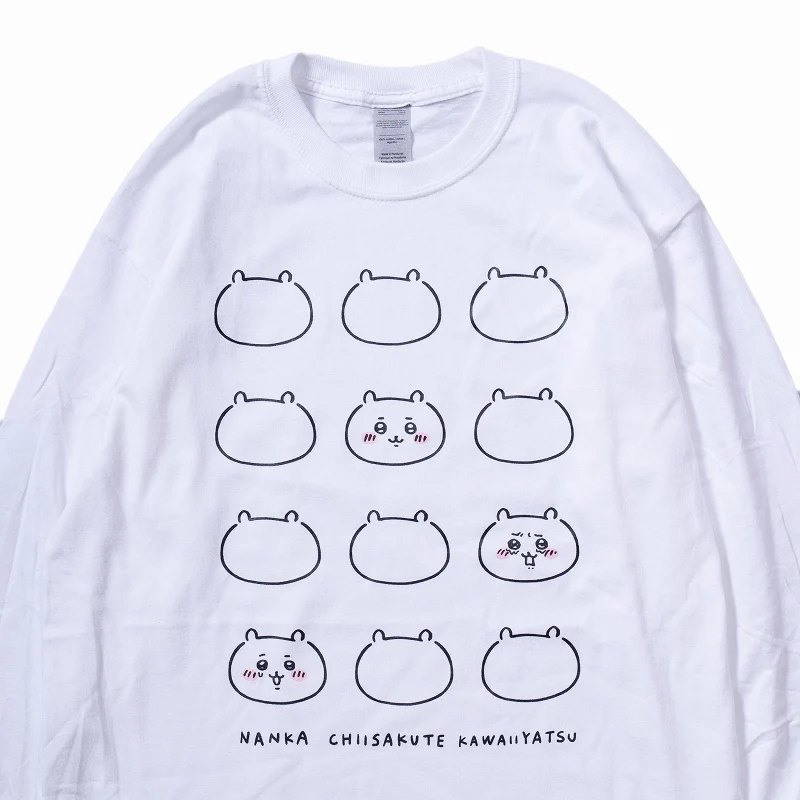 ちいかわ FACE L/S Tシャツ ホワイト - Image 4