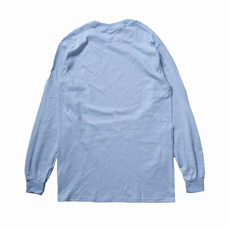ちいかわ FACE L/S Tシャツ ライトブルー - Image 3