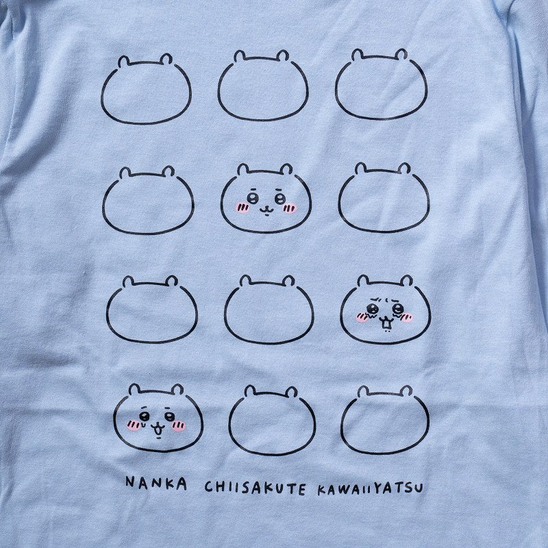 ちいかわ FACE L/S Tシャツ ライトブルー - Image 5