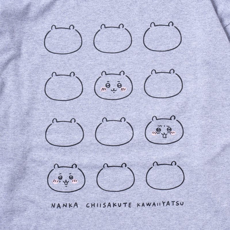 ちいかわ FACE L/S Tシャツ 杢グレー - Image 3