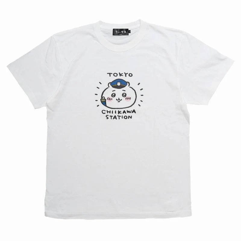 ちいかわ 駅長 Tシャツ ホワイト