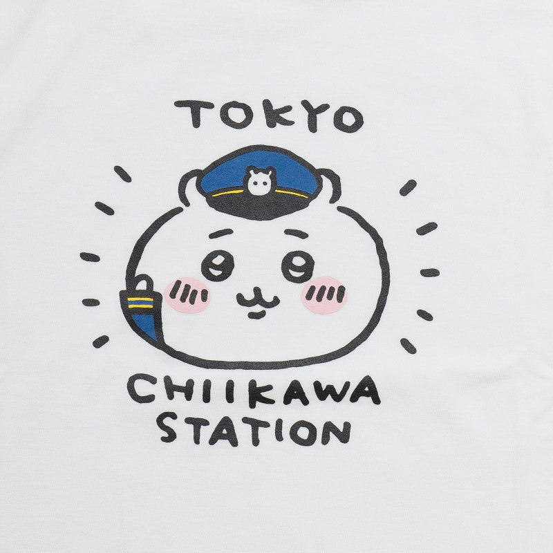 ちいかわ 駅長 Tシャツ ホワイト - Image 5