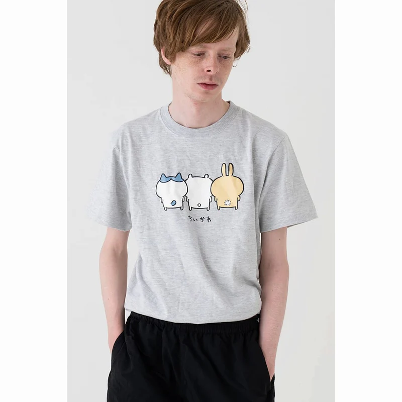 ちいかわ バックスタイル Tシャツ(アッシュ) - Image 3