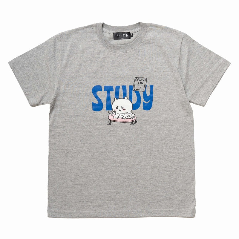 ちいかわ お勉強 Tシャツ(杢グレー) - Image 2