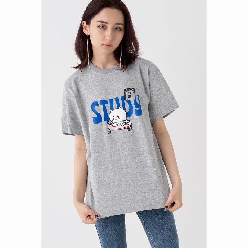 ちいかわ お勉強 Tシャツ(杢グレー) - Image 4