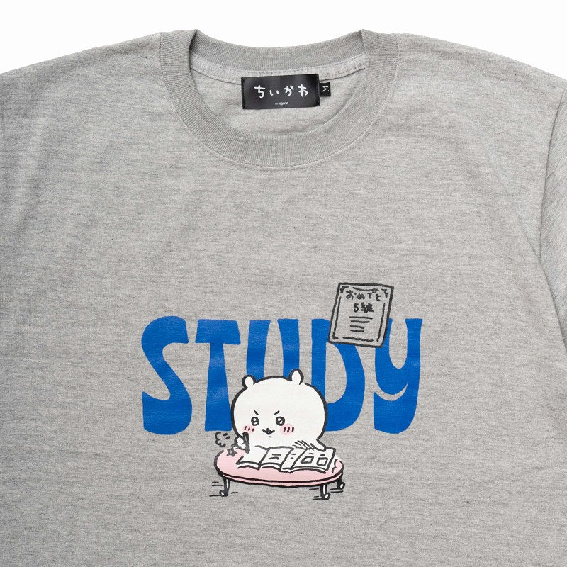 ちいかわ お勉強 Tシャツ(杢グレー) - Image 8