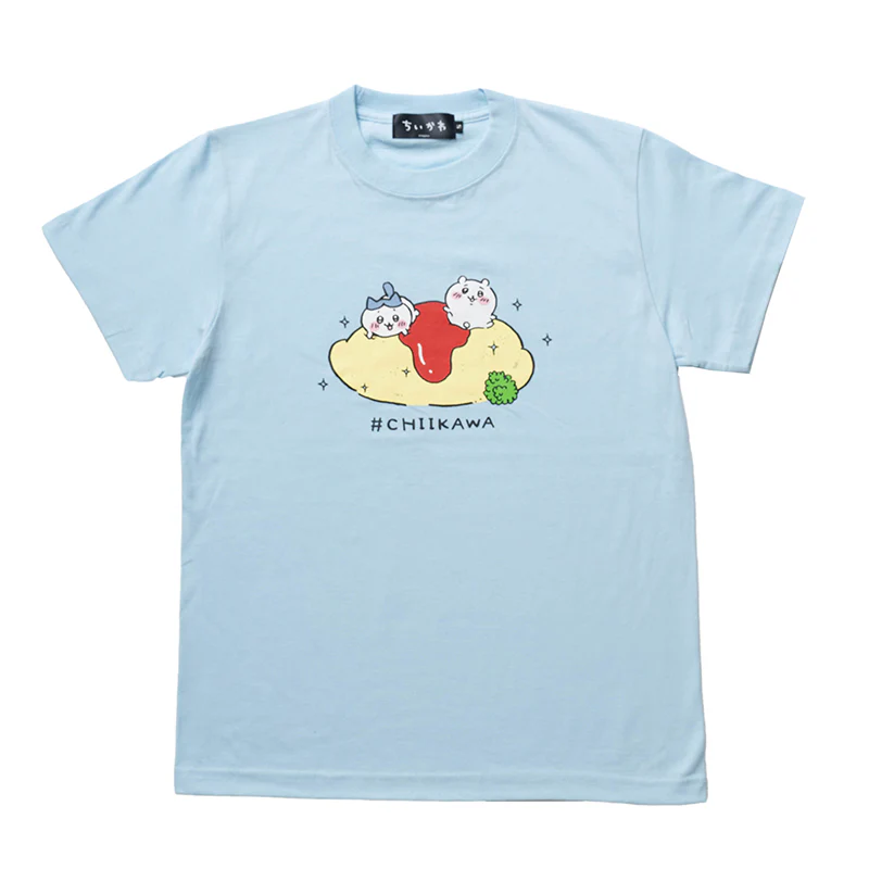 ちいかわ オムライス Tシャツ（ライトブルー） - Image 2