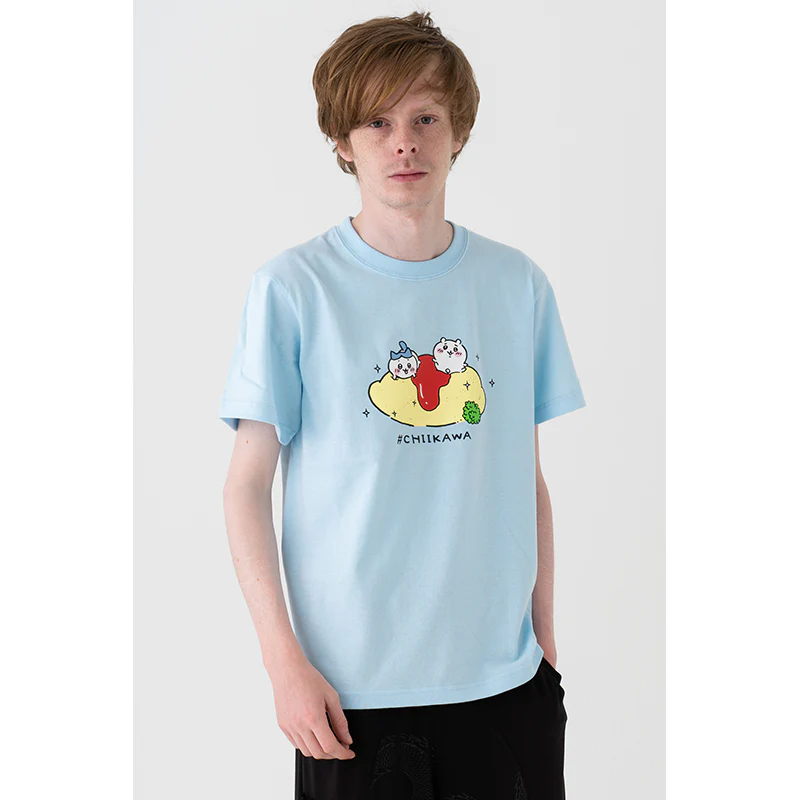 ちいかわ オムライス Tシャツ（ライトブルー） - Image 7