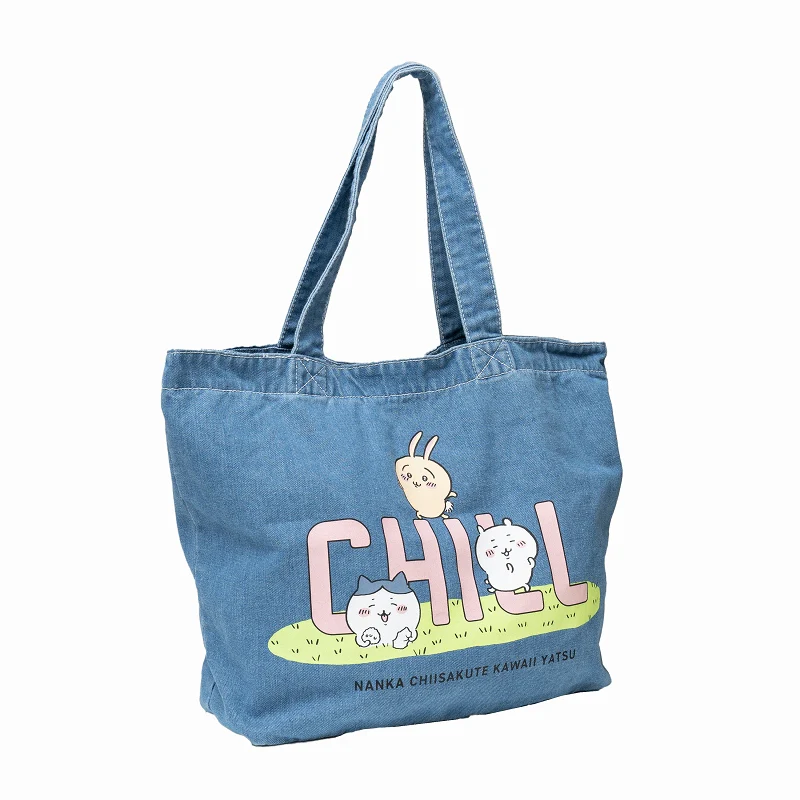 ちいかわ デニムラージトートバック CHILL（ライトブルー） - Image 8