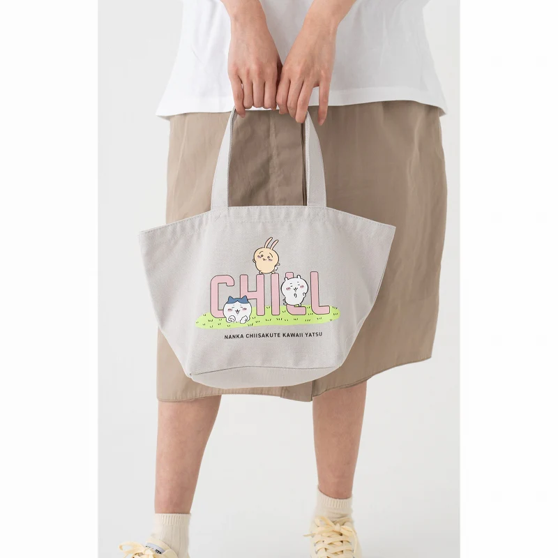 ちいかわ ランチトートバック CHILL（ライトグレー） - Image 4