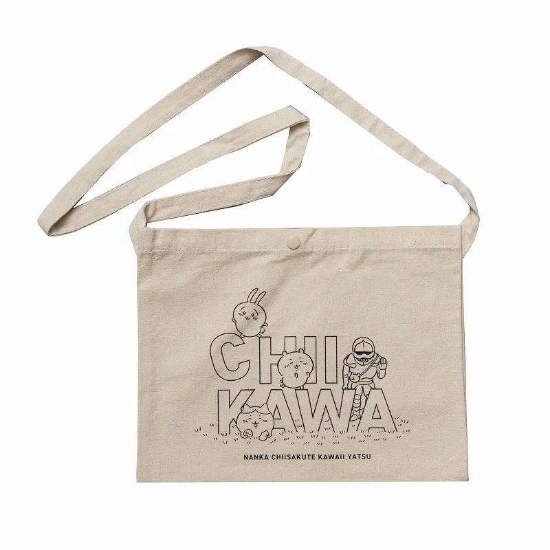 ちいかわ キャンバス サコッシュ 集合（ナチュラル） - Image 2