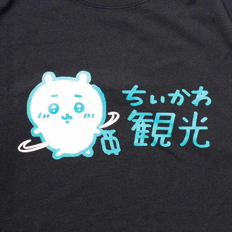 ちいかわ観光 ビックシルエットL/S Tシャツ 観光ロゴ(ブラック) - Image 11