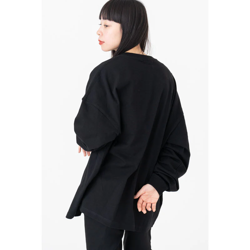 ちいかわ観光 ビックシルエットL/S Tシャツ 観光ロゴ(ブラック) - Image 7