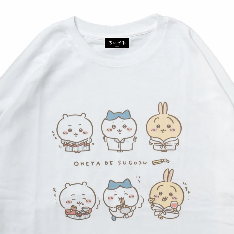 ちいかわ観光 ビックシルエットL/S Tシャツ 部屋で過ごす(ホワイト) - Image 10