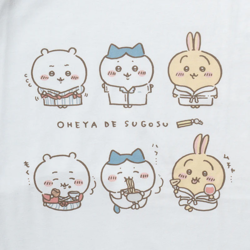 ちいかわ観光 ビックシルエットL/S Tシャツ 部屋で過ごす(ホワイト) - Image 11