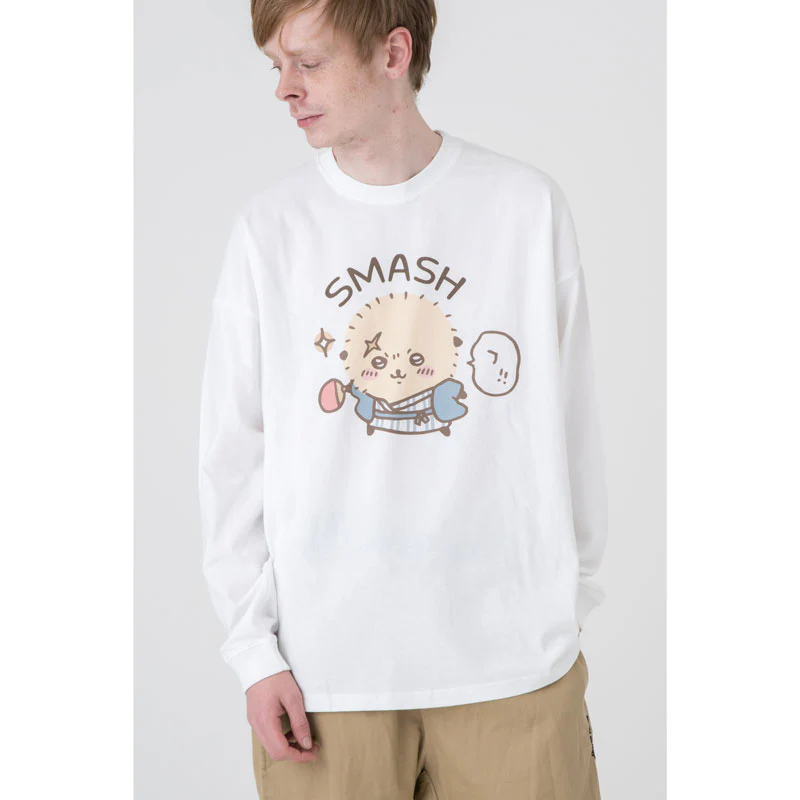 ちいかわ観光 ビックシルエットL/S Tシャツ スマッシュ(ホワイト) - Image 4