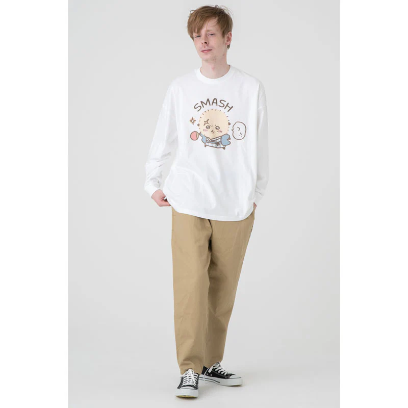 ちいかわ観光 ビックシルエットL/S Tシャツ スマッシュ(ホワイト) - Image 5