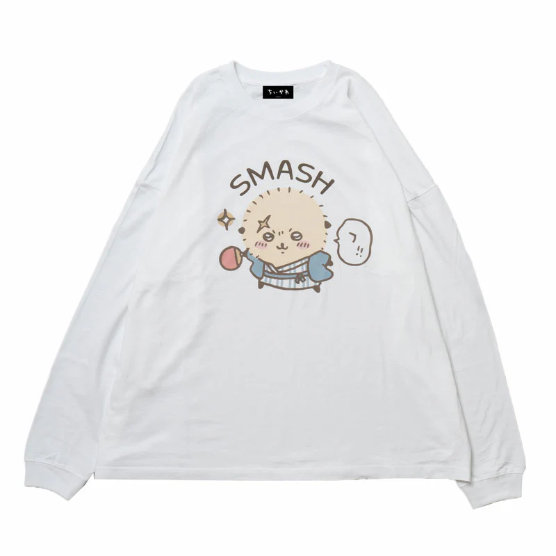 ちいかわ観光 ビックシルエットL/S Tシャツ スマッシュ(ホワイト) - Image 7