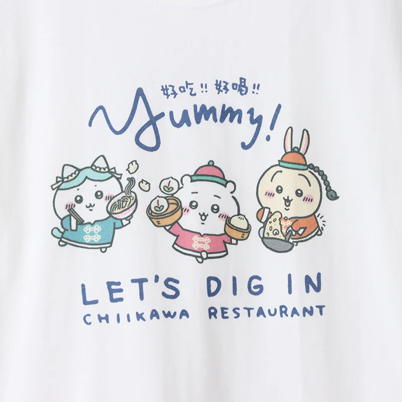 ちいかわ飯店 Tシャツ YUMMY ホワイト - Image 4