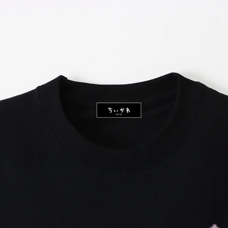 ちいかわ飯店 ビックTシャツ ネオンアート ブラック - Image 3