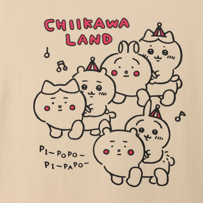 ちいかわらんど Tシャツ ちいかわカーで行く ナチュラル - Image 3