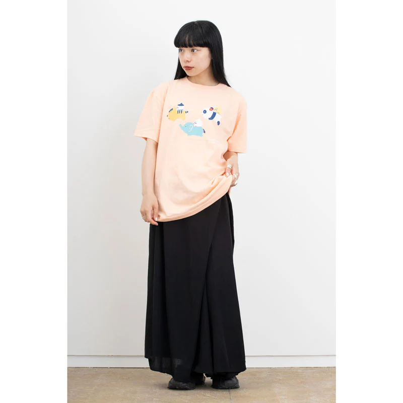 ちいかわ ワクワクゆうえんち Tシャツ アニマルカー アプリコット - Image 2