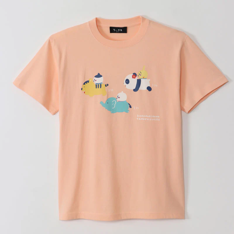ちいかわ ワクワクゆうえんち Tシャツ アニマルカー アプリコット - Image 4