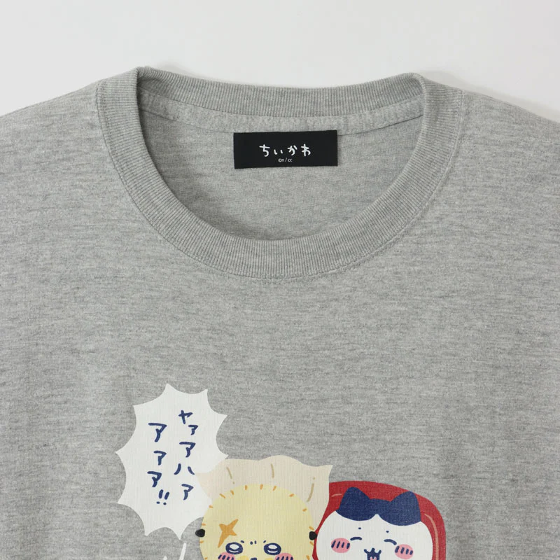 ちいかわ ワクワクゆうえんち Tシャツ ジェットコースター 杢グレー - Image 6