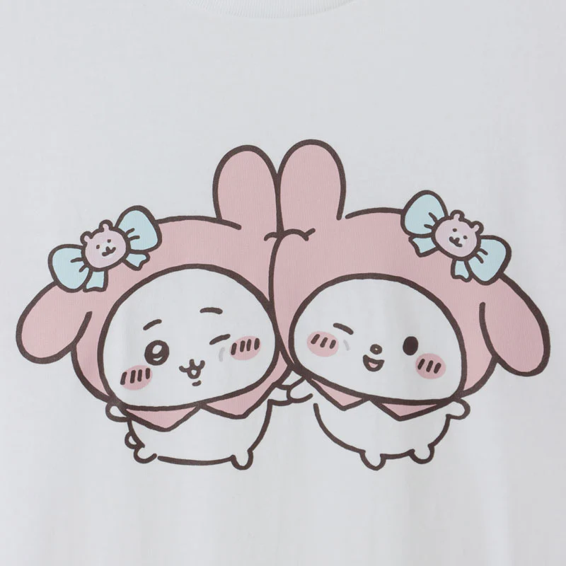 ちいかわ×サンリオキャラクターズ ビックTシャツ ちいかわ×マイメロディ ホワイト - Image 4