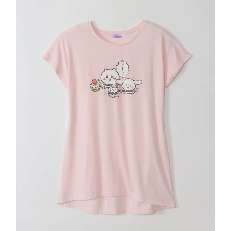 ちいかわ×サンリオキャラクターズ ドルマンワンピ ちいかわ×シナモロール ピンク FREE - Image 4