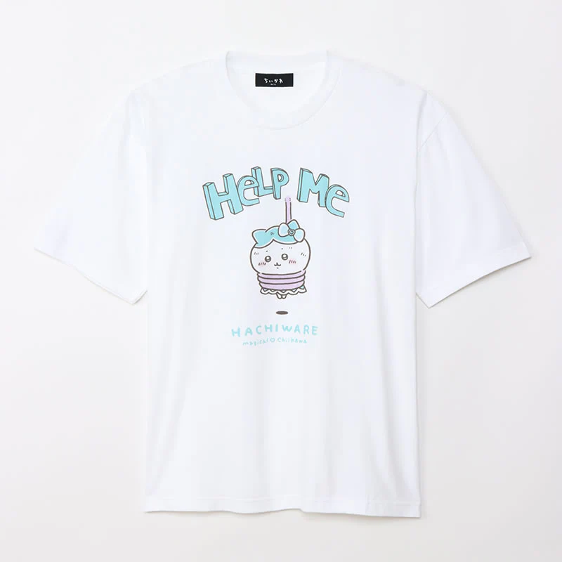 まじかるちいかわ ビッグTシャツ ハチワレ HELP ME ホワイト - Image 4