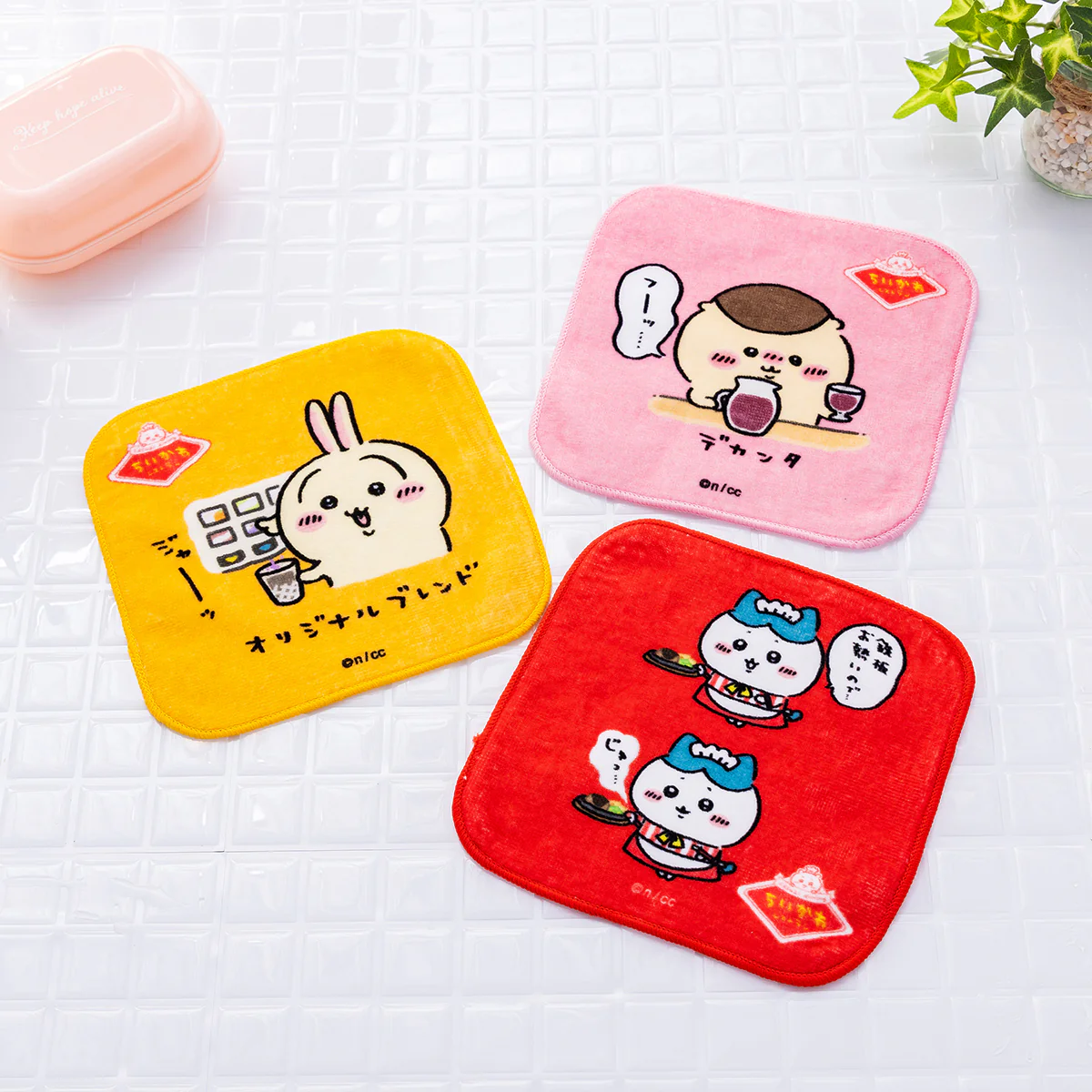 ちいかわ ちいかわレストラン スクエア3枚セットタオル（じゅっ） - Image 2