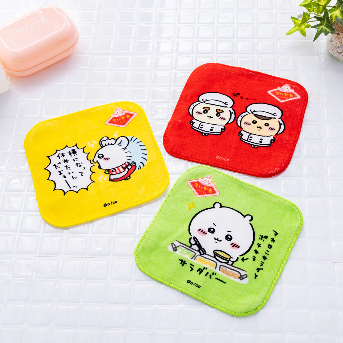 ちいかわ ちいかわレストラン スクエア3枚セットタオル（休みたいんだよォーッ） - Image 2