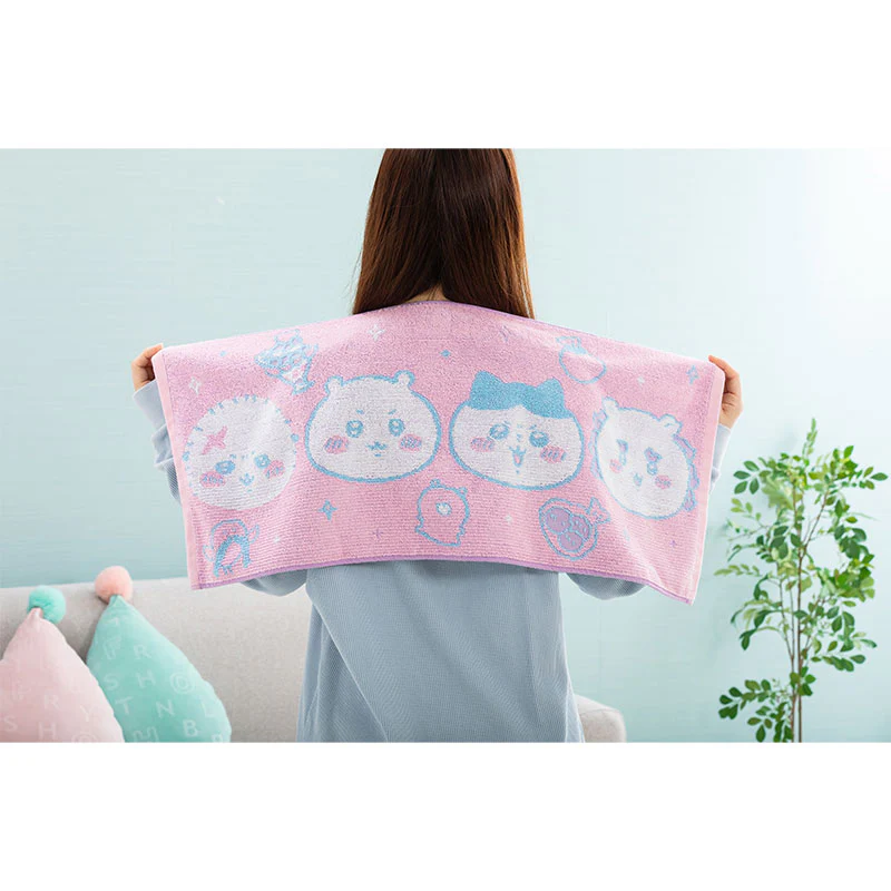 ちいかわ ジャガードフェイスタオル（ピンク） - Image 2