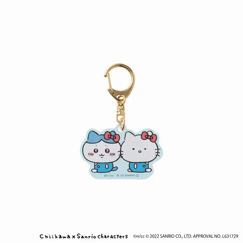 ちいかわ×サンリオキャラクターズ オーロラアクリルキーホルダー（ハチワレ・ハローキティ） - Image 3
