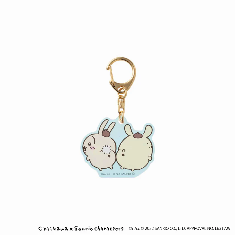 ちいかわ×サンリオキャラクターズ オーロラアクリルキーホルダー（うさぎ・ポムポムプリン） - Image 3