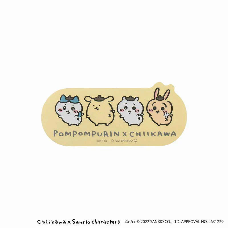 ちいかわ×サンリオキャラクターズ スマホに貼れるサイズのステッカー（ポムポムプリン×ちいかわ） - Image 3