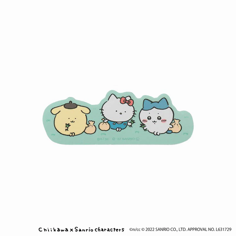 ちいかわ×サンリオキャラクターズ スマホに貼れるサイズのステッカー（草むしり） - Image 3
