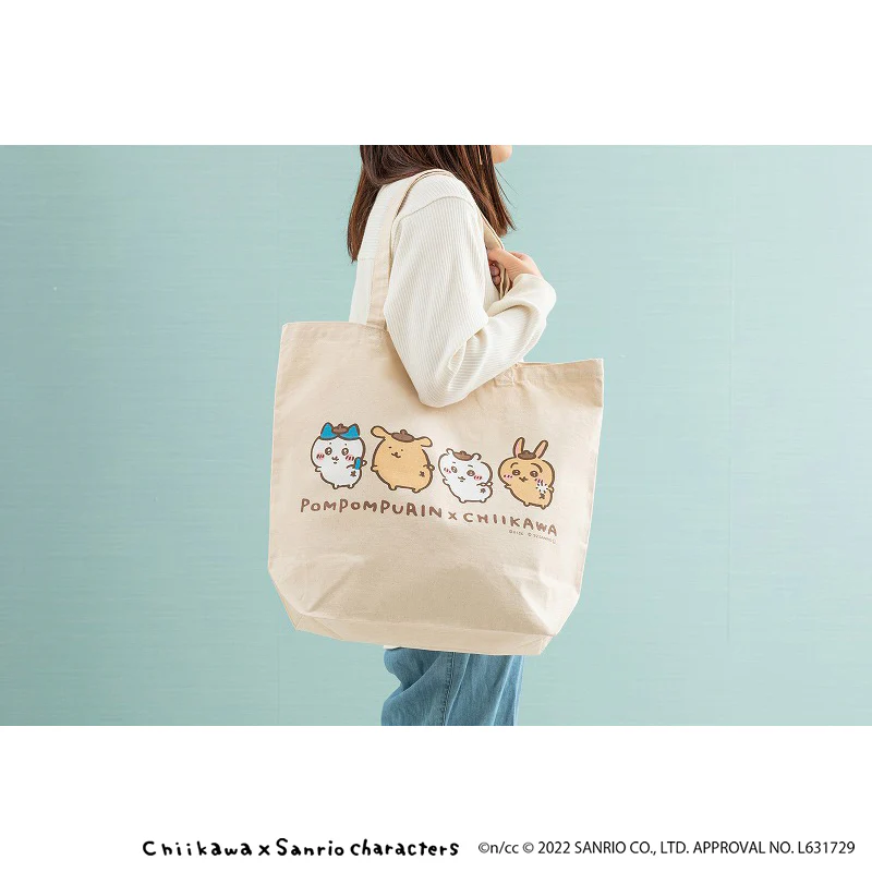 ちいかわ×サンリオキャラクターズ 大きめトートバッグ（ふりむき） - Image 3