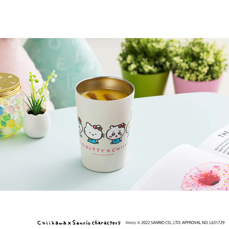 ちいかわ×サンリオキャラクターズ コンビニドリンクも入る保冷・保温タンブラー（ハローキティ×ちいかわ） - Image 2