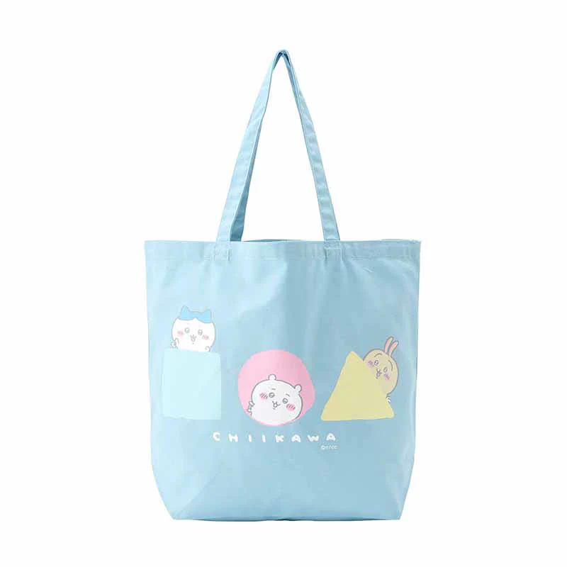 ちいかわ ひょっこりのぞく大きめトートバッグ（ブルー） - Image 3
